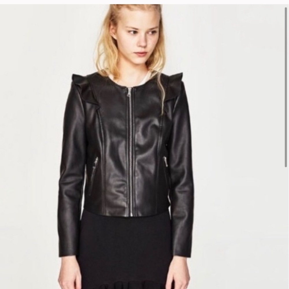 Zara faux leather jacket
